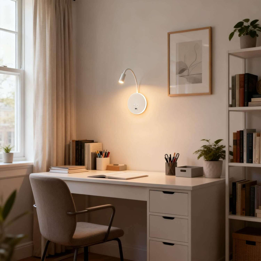 Syklo Round Wall Light – Modern Statement Bedside Ambiance