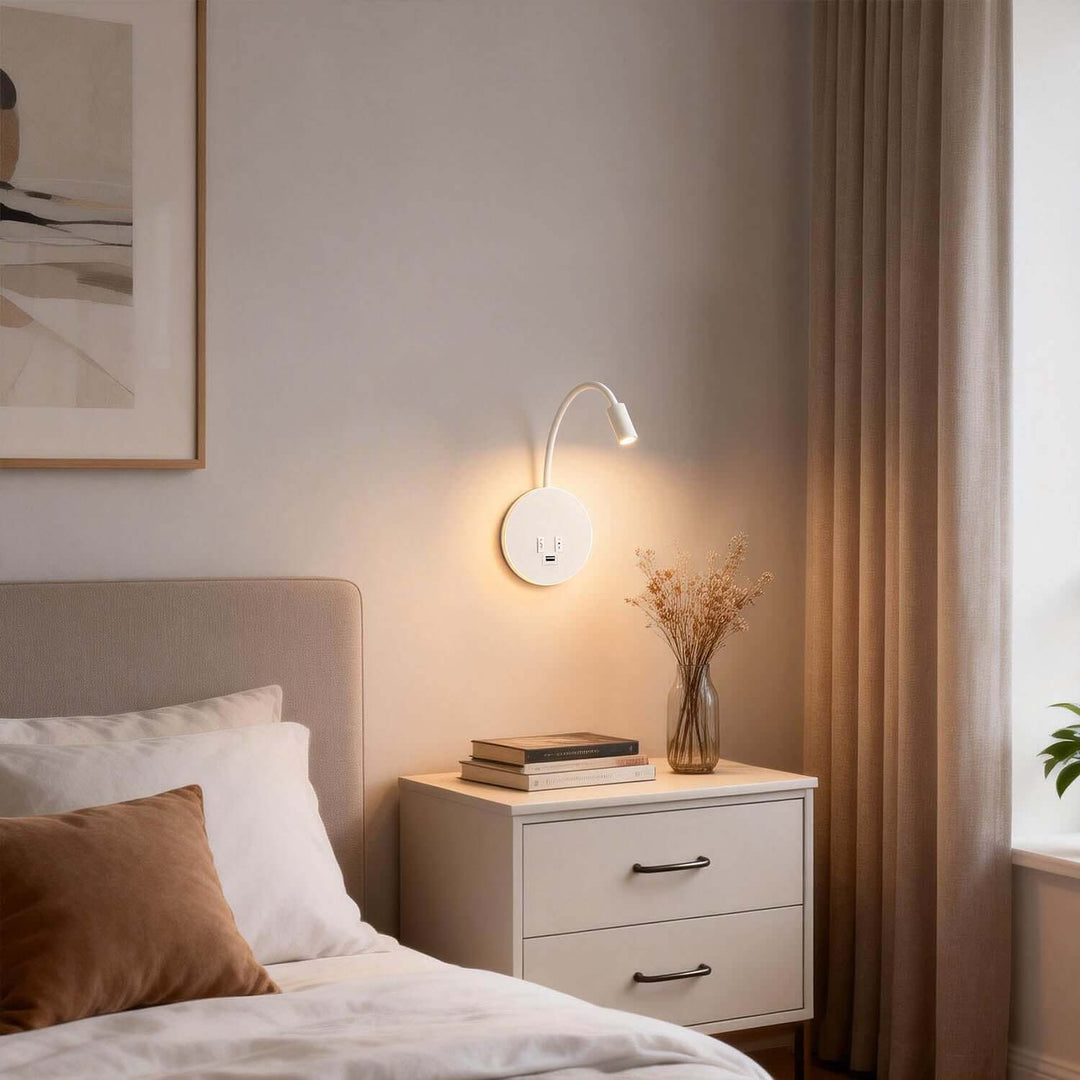 Syklo Round Wall Light – Modern Statement Bedside Ambiance