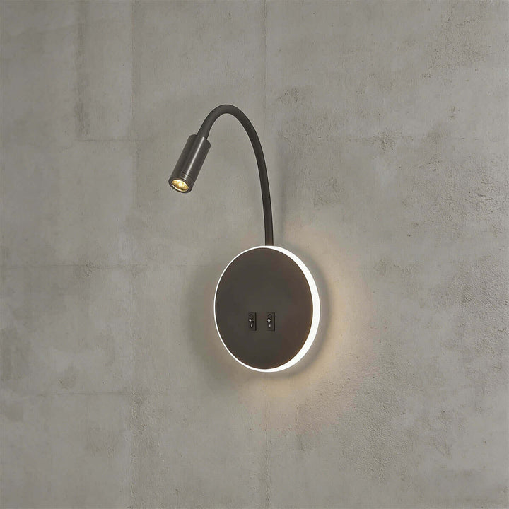 Syklo Round Wall Light – Modern Statement Bedside Ambiance