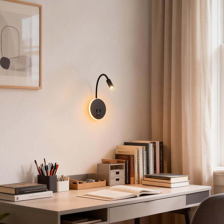 Syklo Round Wall Light – Modern Statement Bedside Ambiance