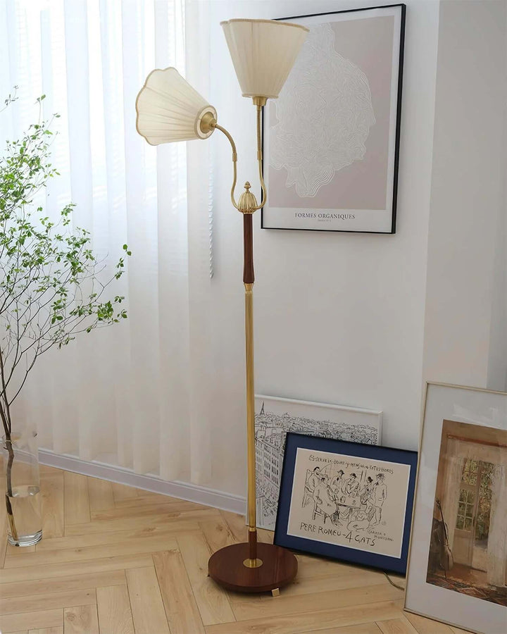 Tivano Floor Lamp – Elegant French Vintage Fabric Light
