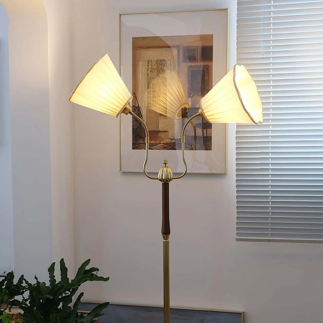 Tivano Floor Lamp – Elegant French Vintage Fabric Light