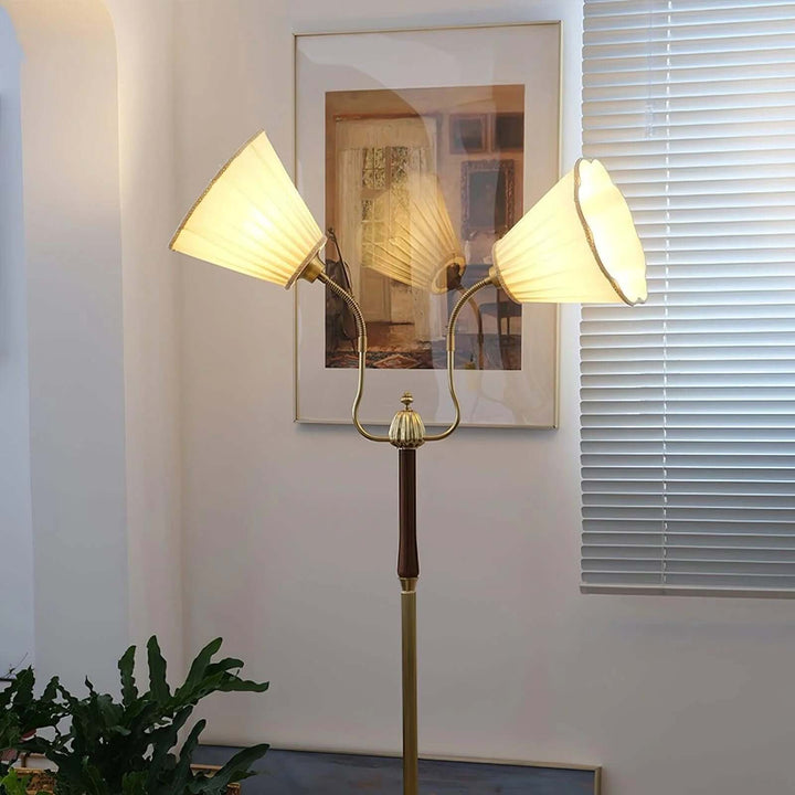 Tivano Floor Lamp – Elegant French Vintage Fabric Light