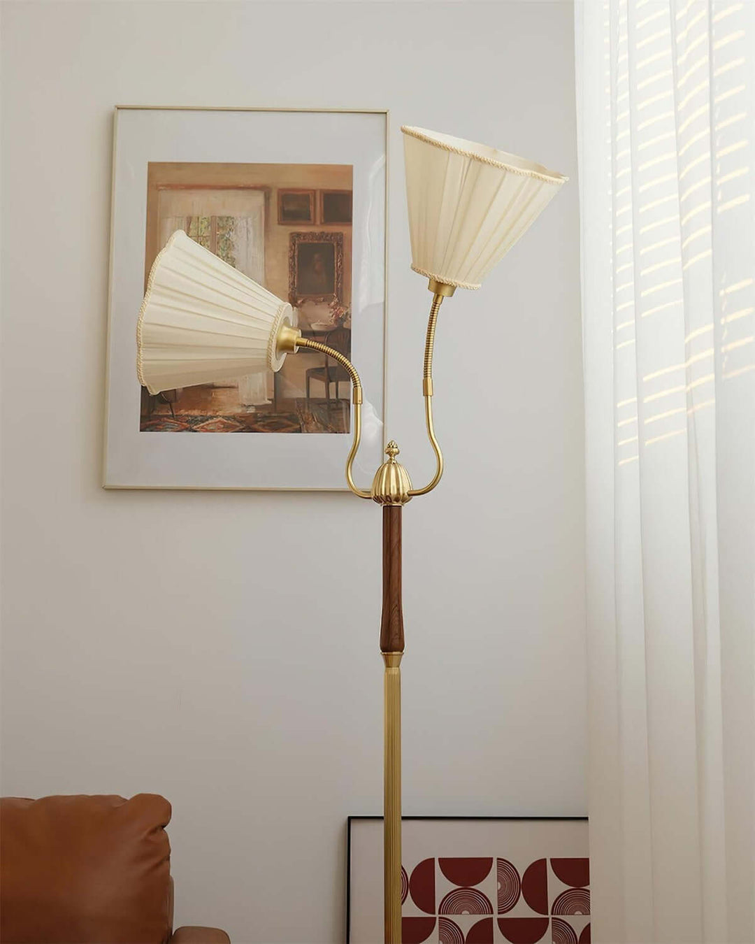 Tivano Floor Lamp – Elegant French Vintage Fabric Light