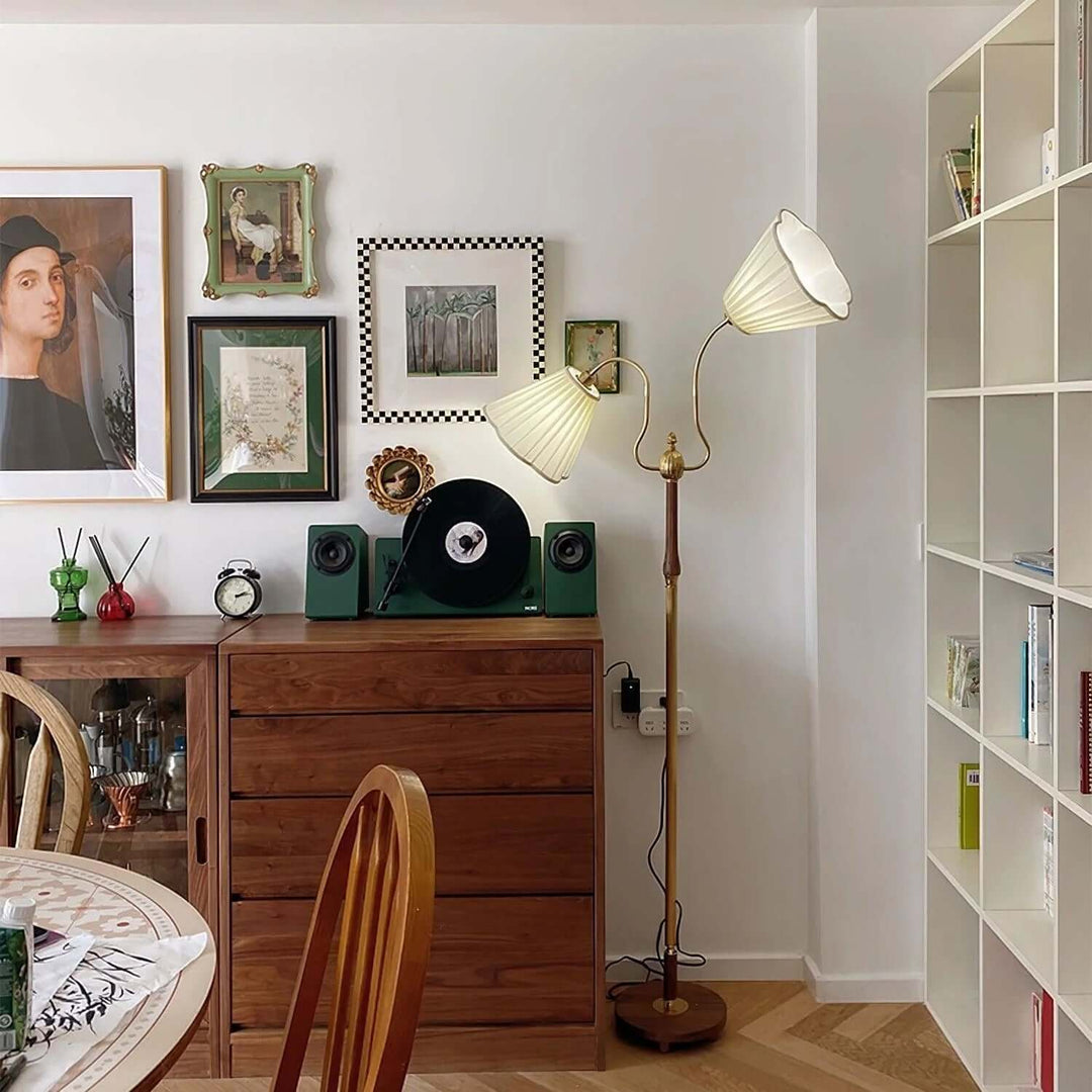 Tivano Floor Lamp – Elegant French Vintage Fabric Light