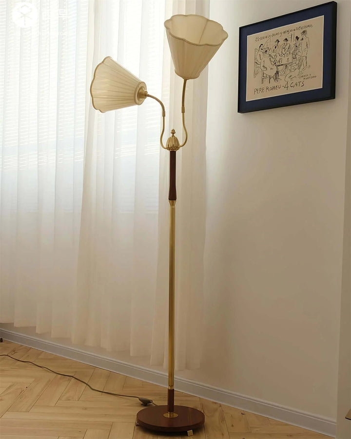 Tivano Floor Lamp – Elegant French Vintage Fabric Light