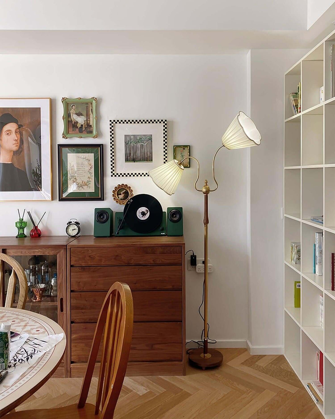 Tivano Floor Lamp – Elegant French Vintage Fabric Light