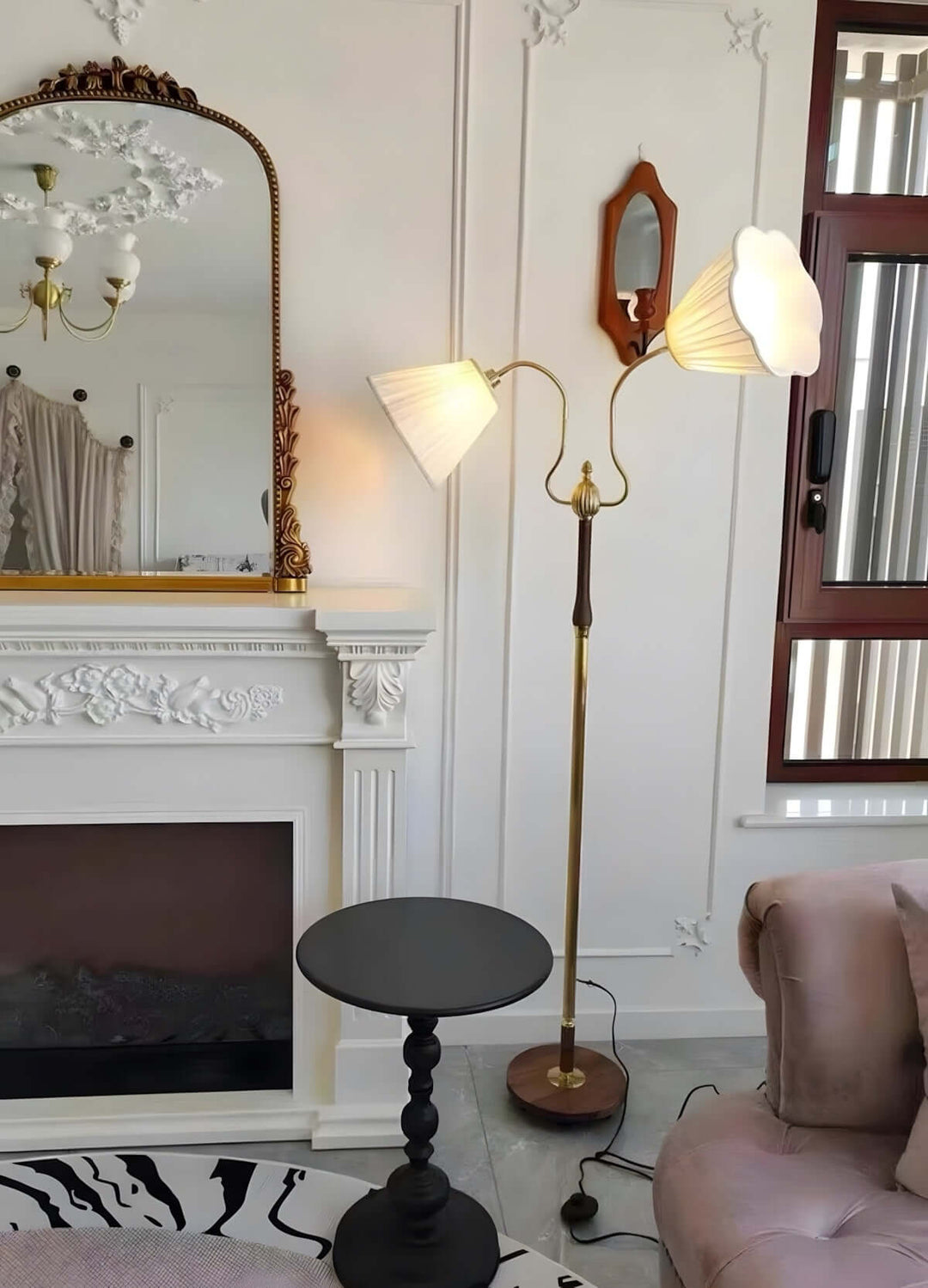 Tivano Floor Lamp – Elegant French Vintage Fabric Light