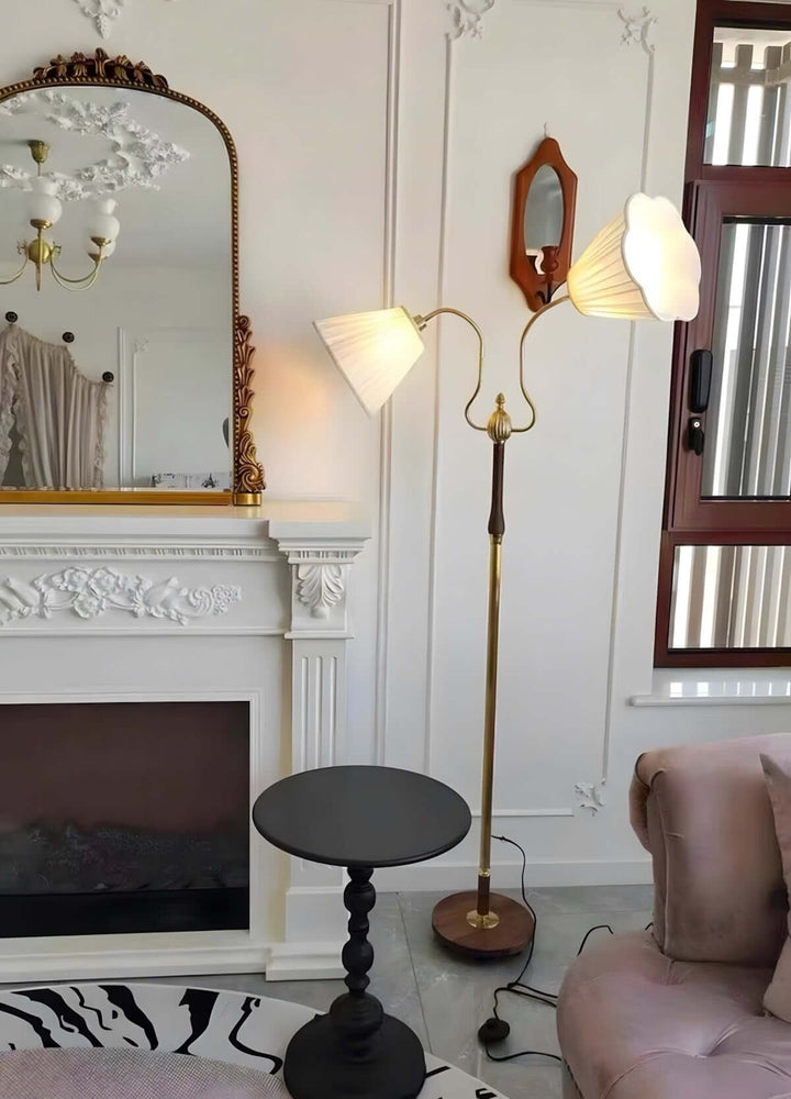 Tivano Floor Lamp – Elegant French Vintage Fabric Light