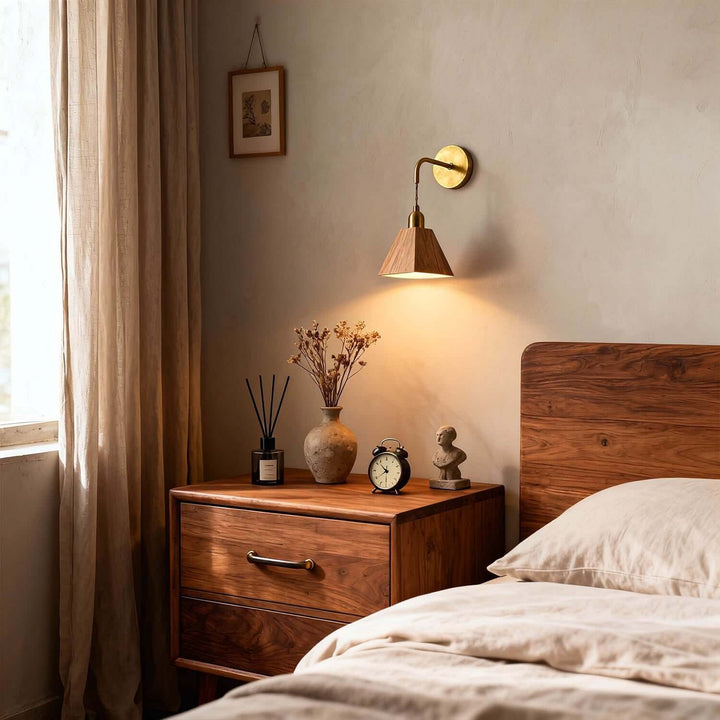 Tivaro Wall Light | Modern Minimal Small Wood Sconce