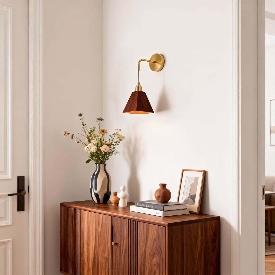 Tivaro Wall Light | Modern Minimal Small Wood Sconce