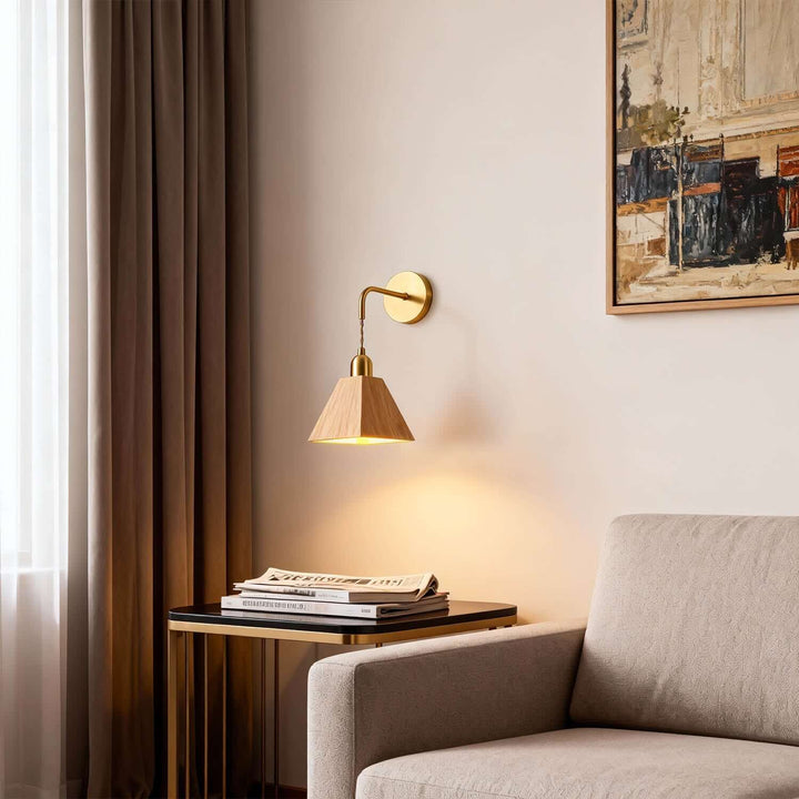 Tivaro Wall Light | Modern Minimal Small Wood Sconce
