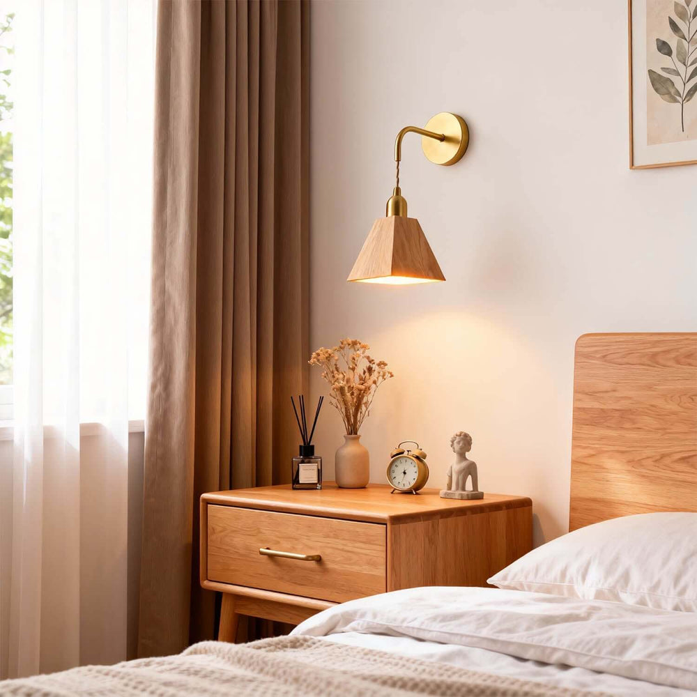 Tivaro Wall Light | Modern Minimal Small Wood Sconce