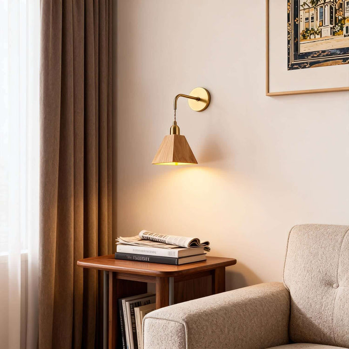 Tivaro Wall Light | Modern Minimal Small Wood Sconce