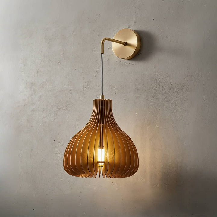Toravi A Wall Light - Japandi Vintage Wood Bedside Light