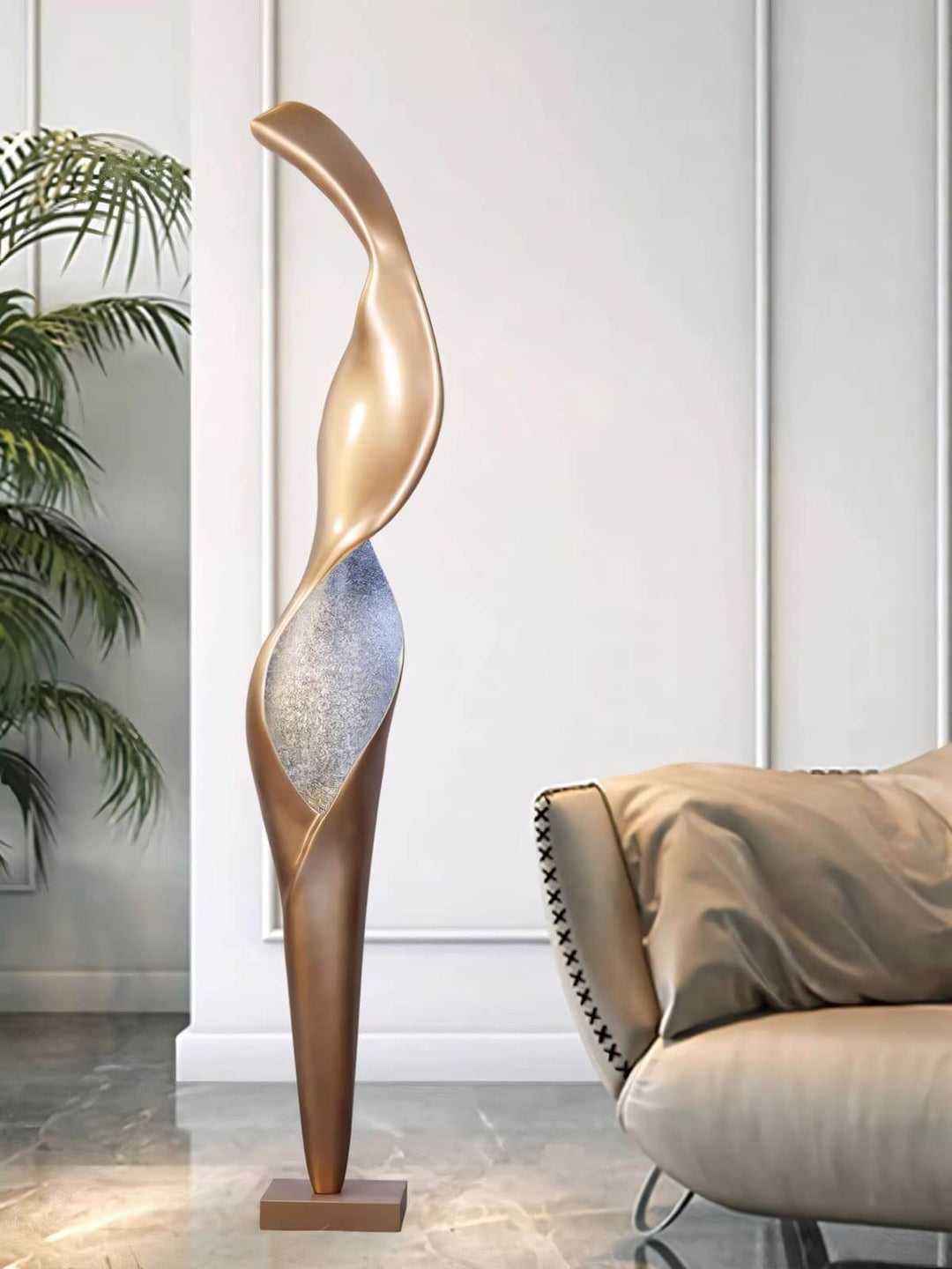 Torch Sculpture Floor Lamp – Creative Art Living Room Decor
