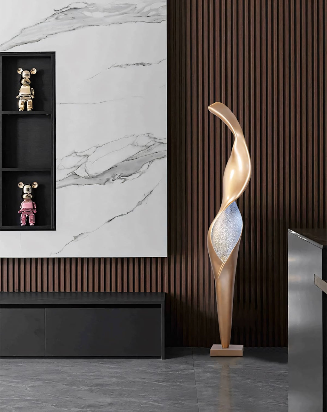 Torch Sculpture Floor Lamp – Creative Art Living Room Decor