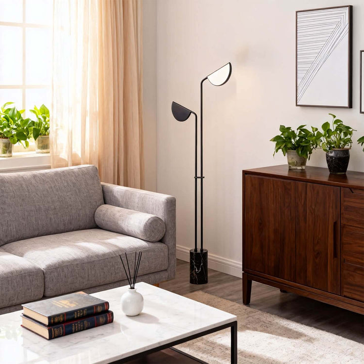 Tovira Floor Lamp - Contemporary Minimalist Leaf LED Living Room