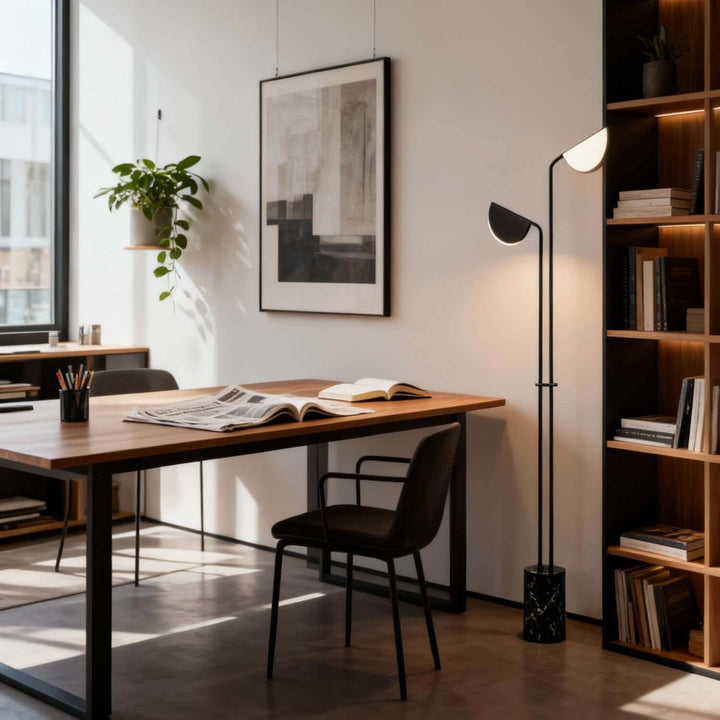 Tovira Floor Lamp - Contemporary Minimalist Leaf LED Living Room