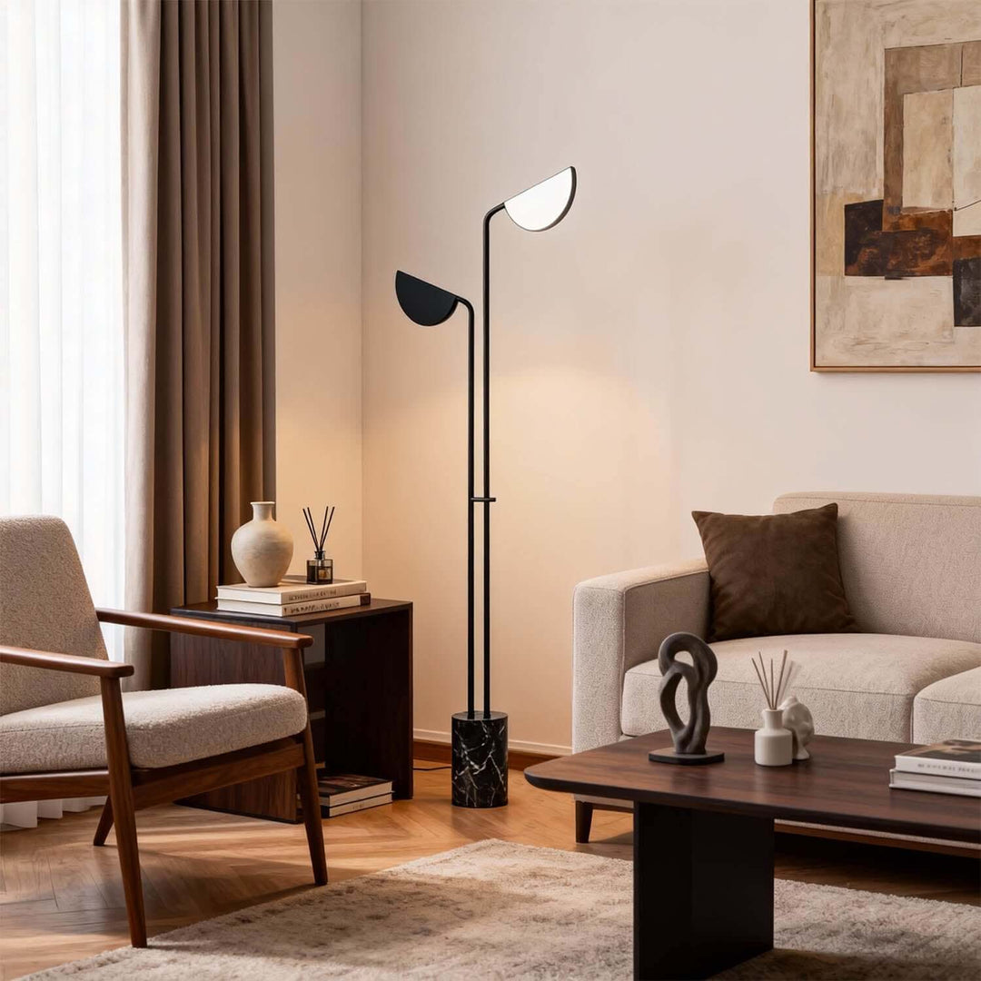 Tovira Floor Lamp - Contemporary Minimalist Leaf LED Living Room