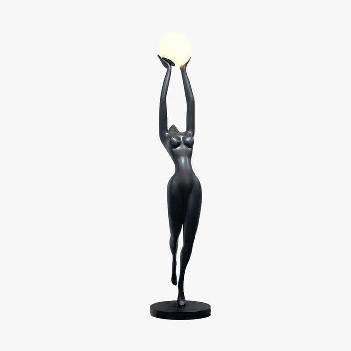 Tovlia Sculpture Floor Lamp – Abstract Portrait Art Resin