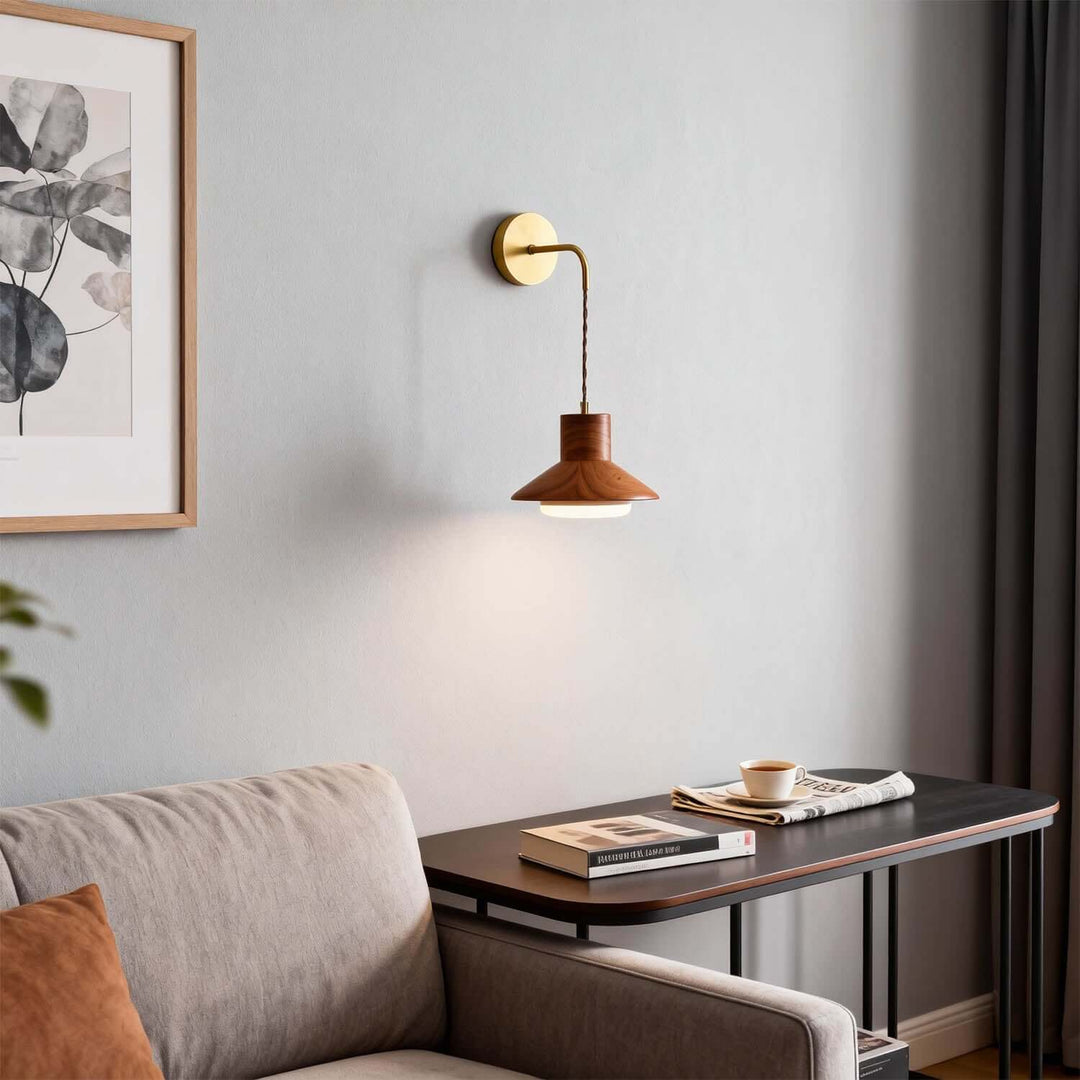 Treva Wall Light - Modern Minimal Wood Bedside Decor
