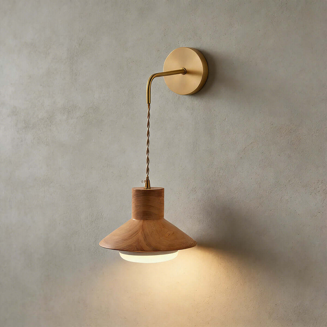 Treva Wall Light - Modern Minimal Wood Bedside Decor