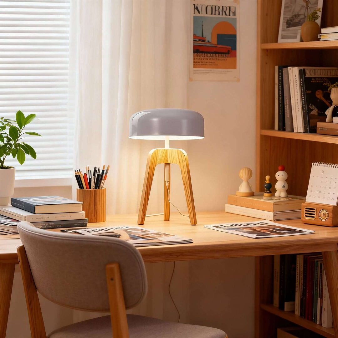 Rynae Table Lamp – Nordic Modern Solid Wood Study Light
