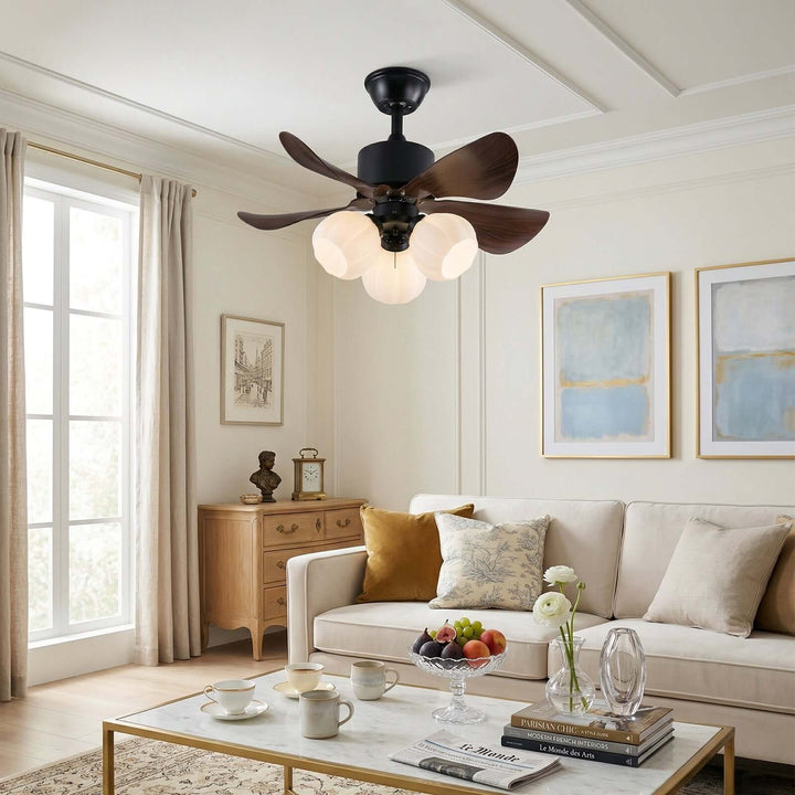Tromic Ceiling Fan Light - Vintage ABS Living Room Light