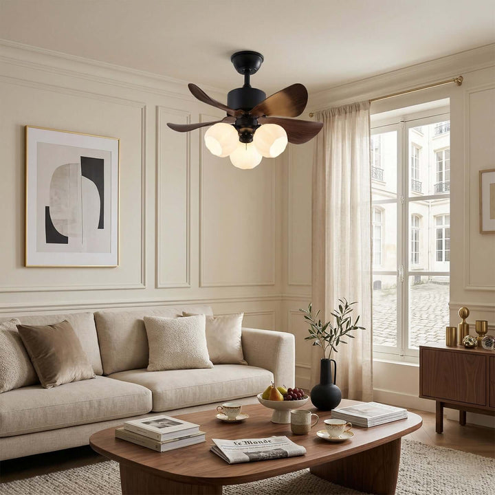 Tromic Ceiling Fan Light - Vintage ABS Living Room Light