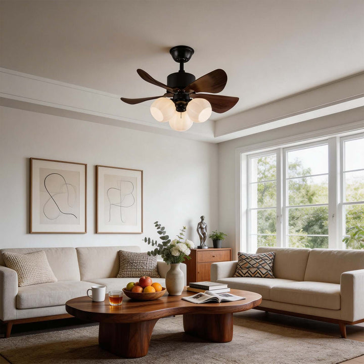 Tromic Ceiling Fan Light - Vintage ABS Living Room Light