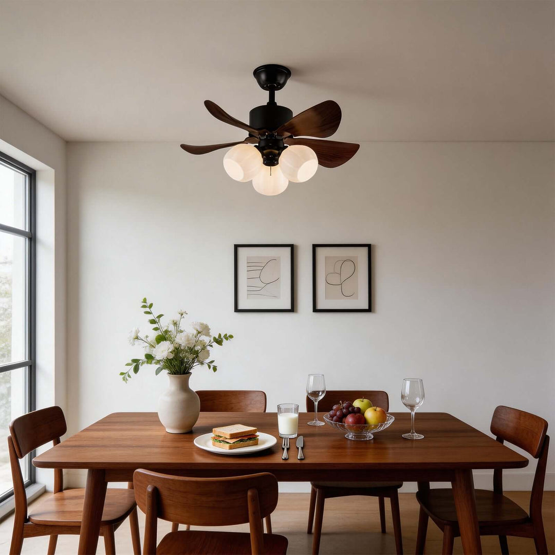 Tromic Ceiling Fan Light - Vintage ABS Living Room Light