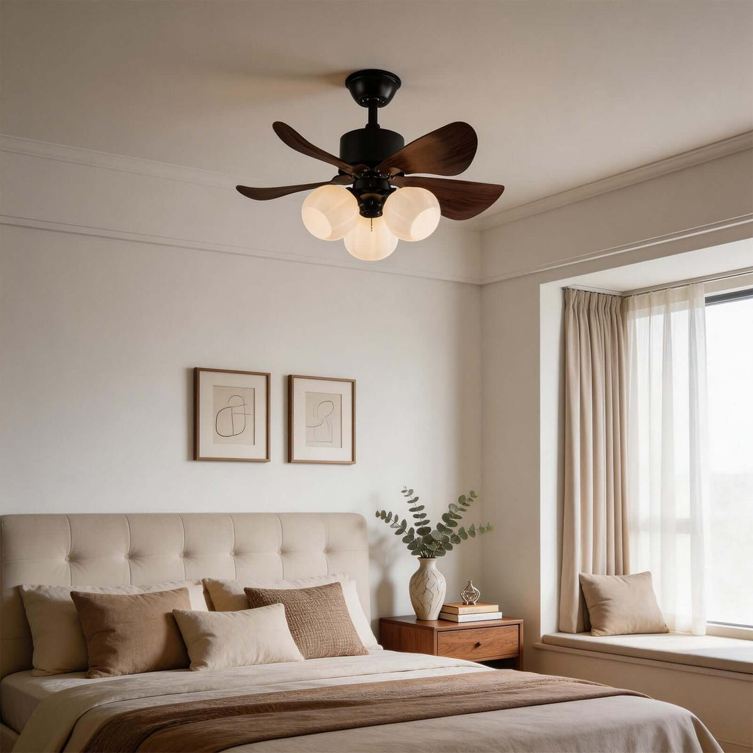 Tromic Ceiling Fan Light - Vintage ABS Living Room Light