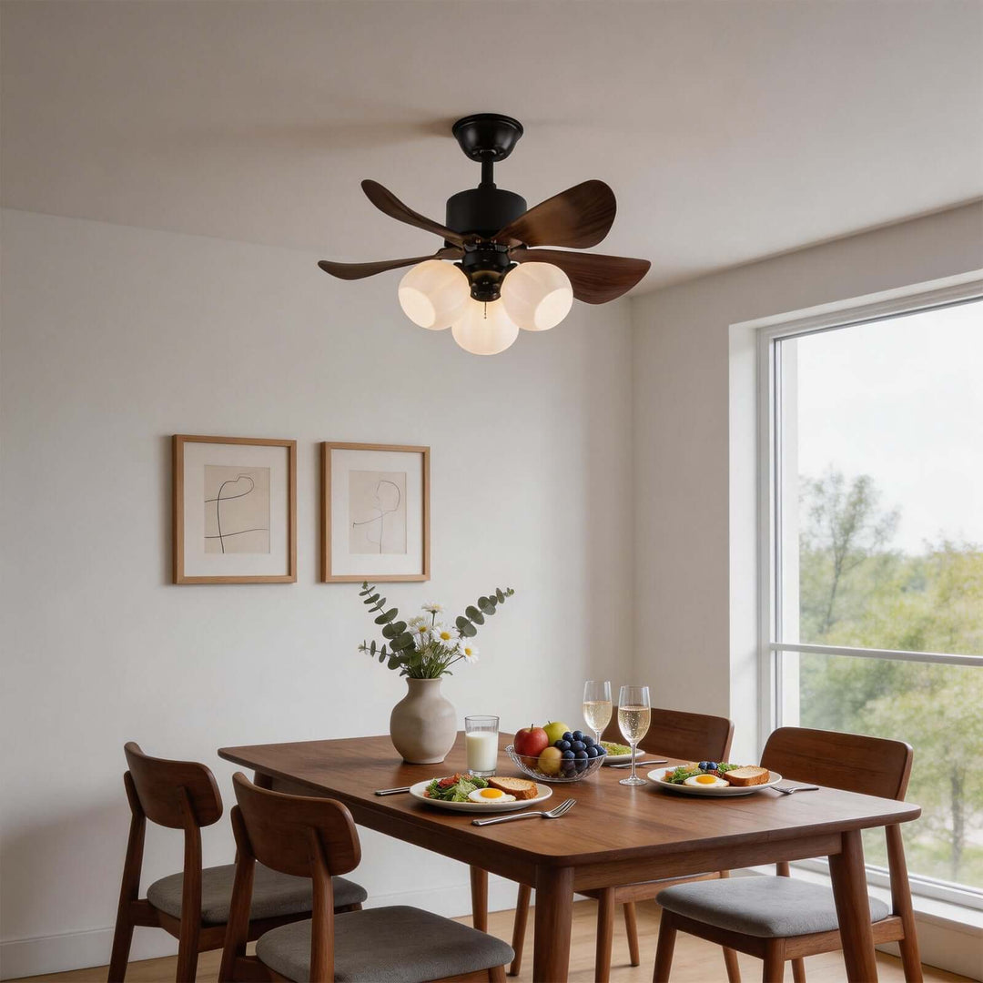 Tromic Ceiling Fan Light - Vintage ABS Living Room Light
