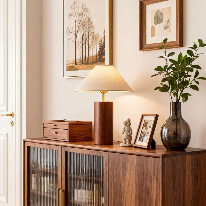 Velno Table Lamp – Vintage Table Lamp Handwoven Fabric