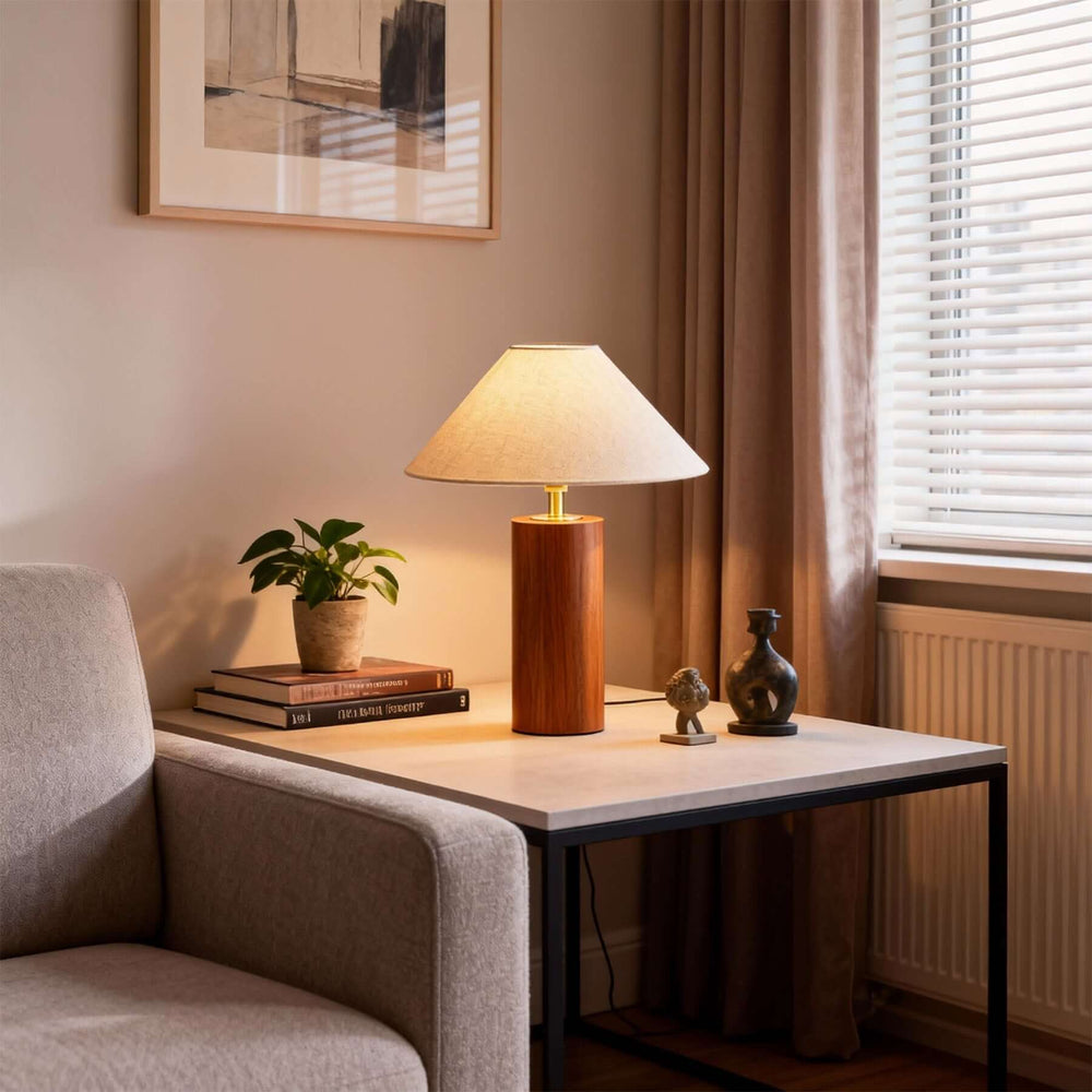 Velno Table Lamp – Vintage Table Lamp Handwoven Fabric
