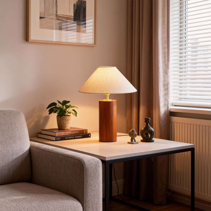 Velno Table Lamp – Vintage Table Lamp Handwoven Fabric