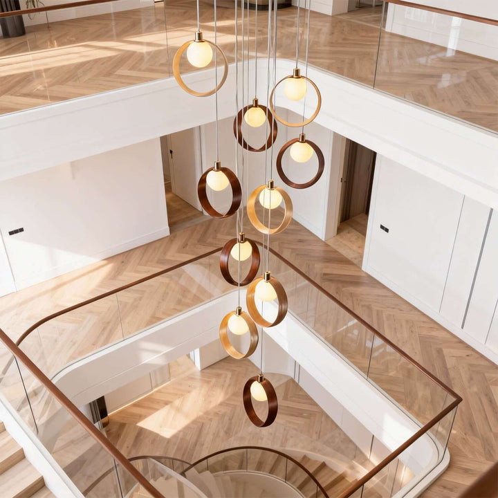 Vesani Chandelier - Nordic Post-modern Luxury Wooden Ring Light