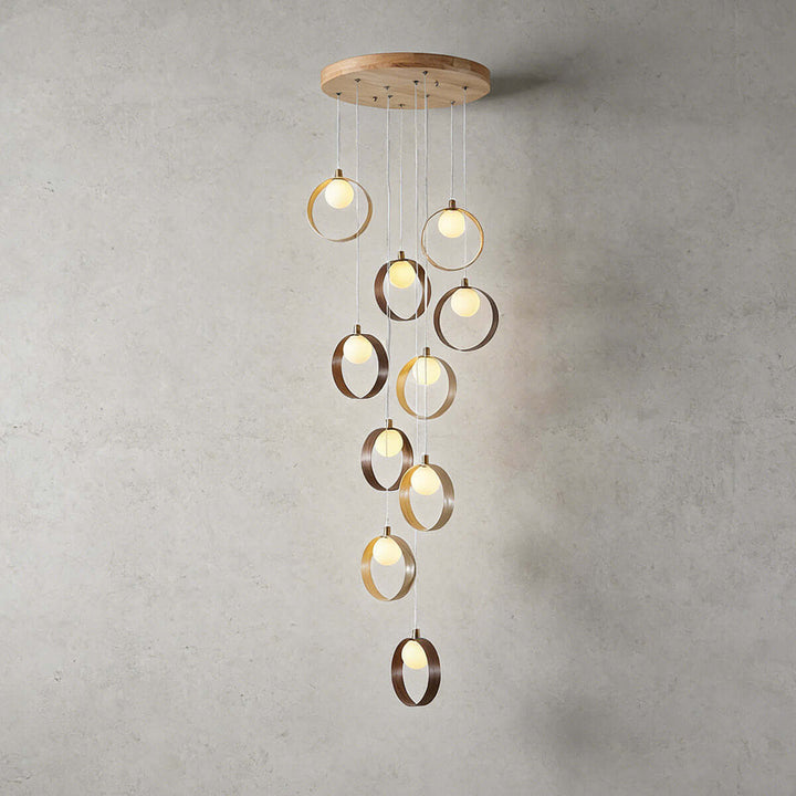 Vesani Chandelier - Nordic Post-modern Luxury Wooden Ring Light