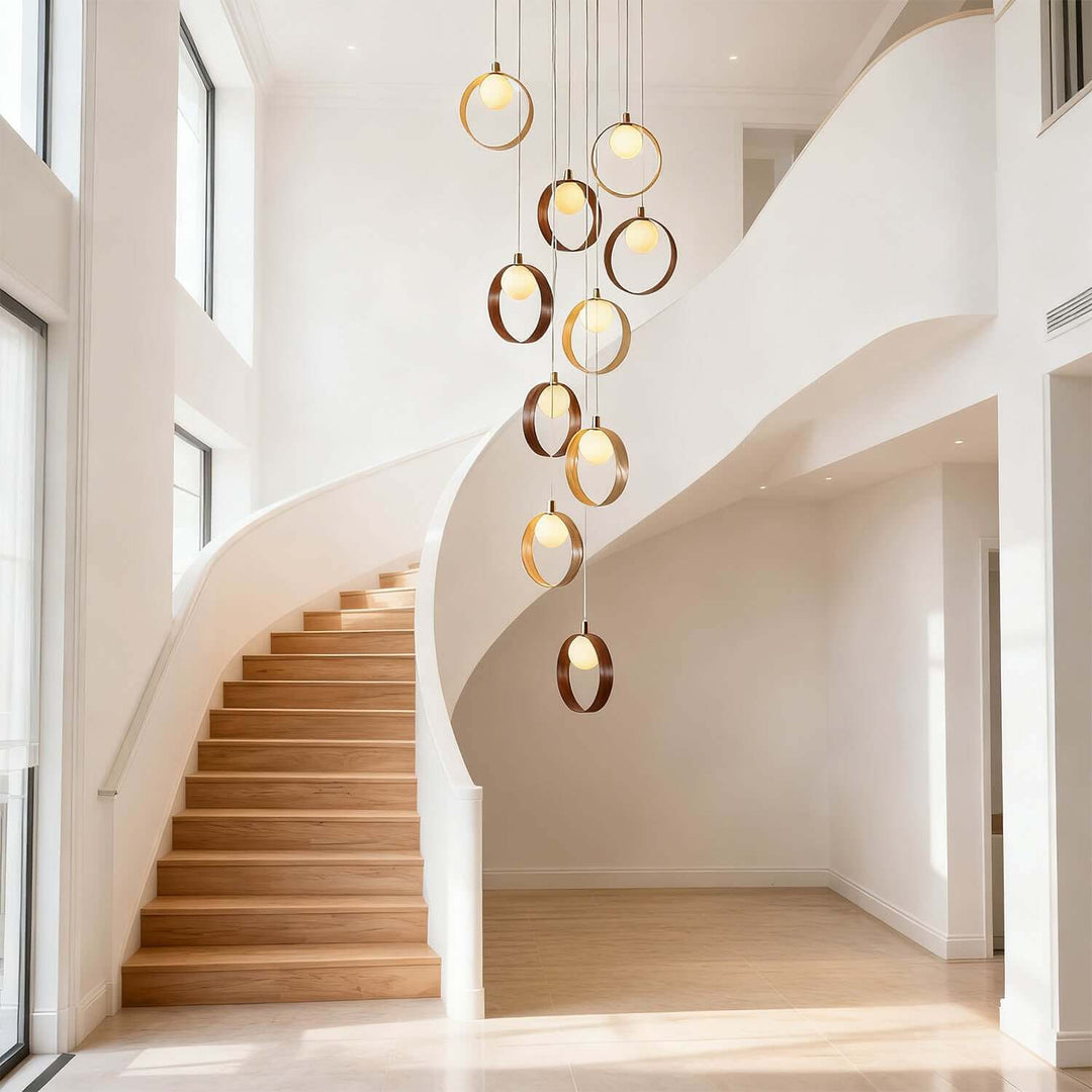 Vesani Chandelier - Nordic Post-modern Luxury Wooden Ring Light