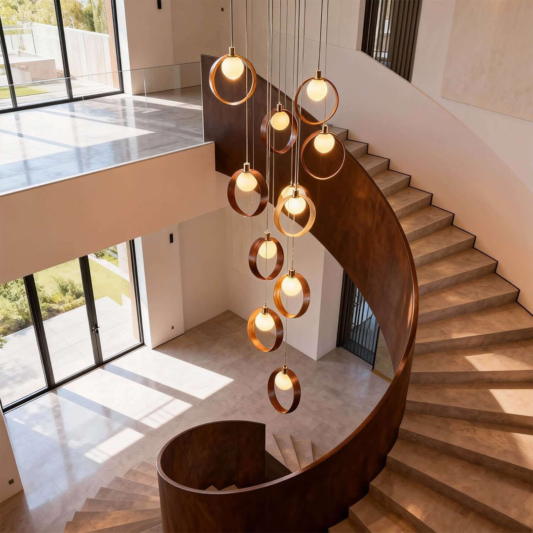 Vesani Chandelier - Nordic Post-modern Luxury Wooden Ring Light