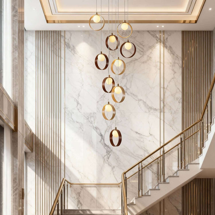 Vesani Chandelier - Nordic Post-modern Luxury Wooden Ring Light