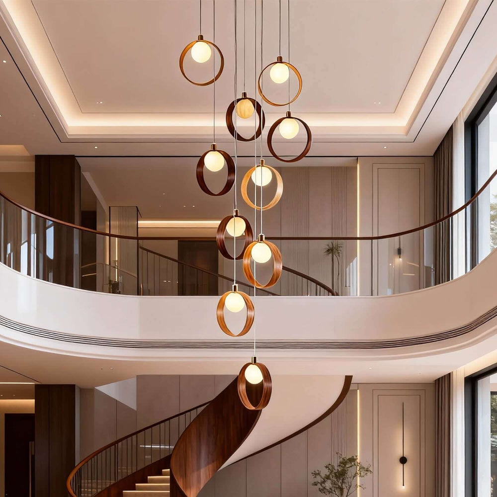 Vesani Chandelier - Nordic Post-modern Luxury Wooden Ring Light