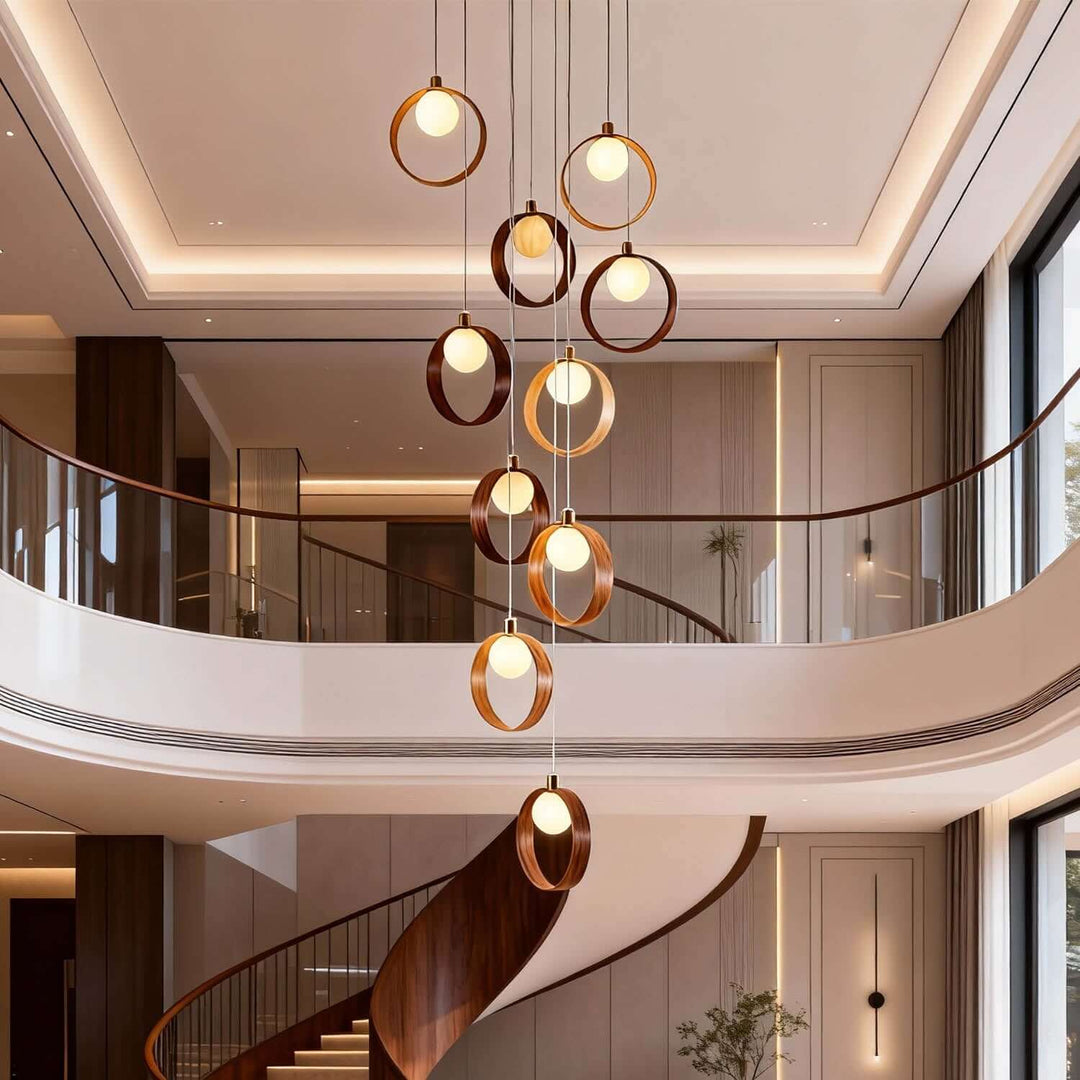 Vesani Chandelier - Nordic Post-modern Luxury Wooden Ring Light