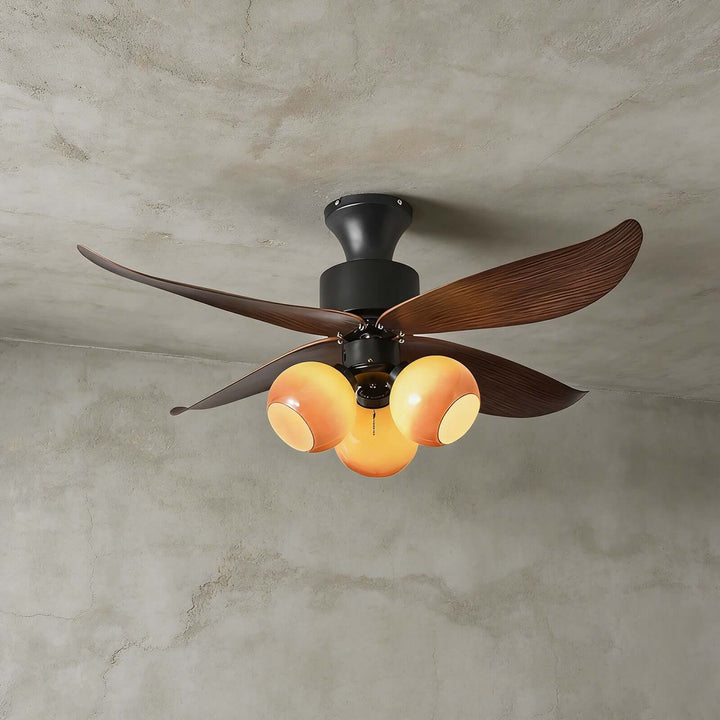 Vextro Ceiling Fan Light A - Vintage Glass Dining Room Light
