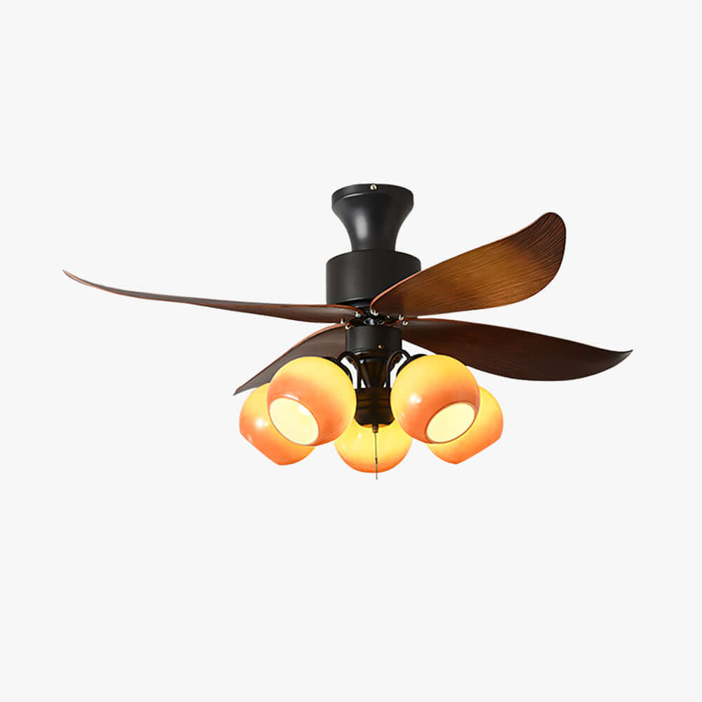 Vextro Ceiling Fan Light A - Vintage Glass Dining Room Light