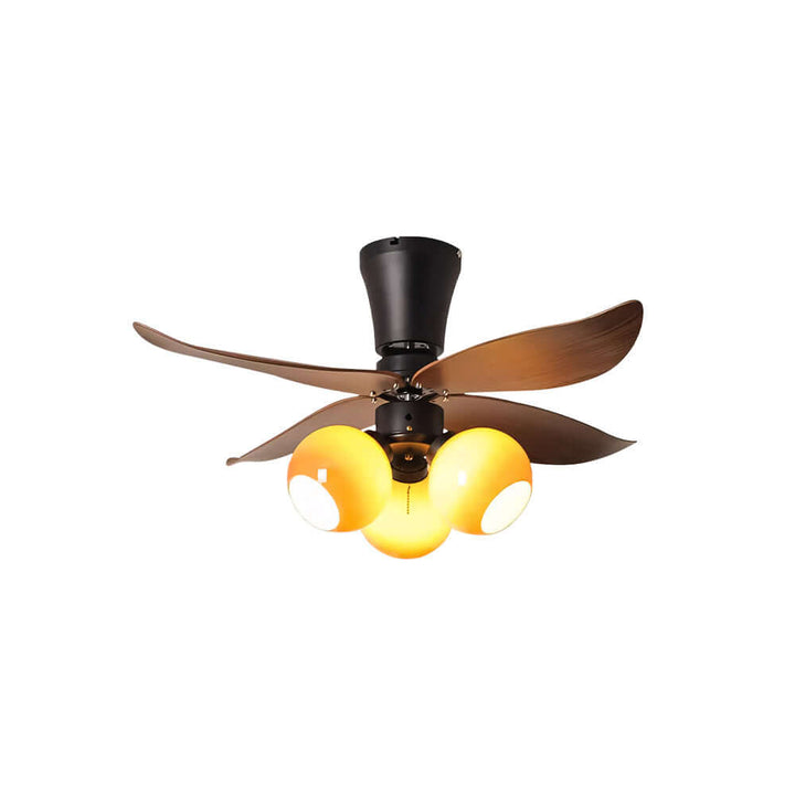 Vextro Ceiling Fan Light B - Vintage Glass Living Room Light