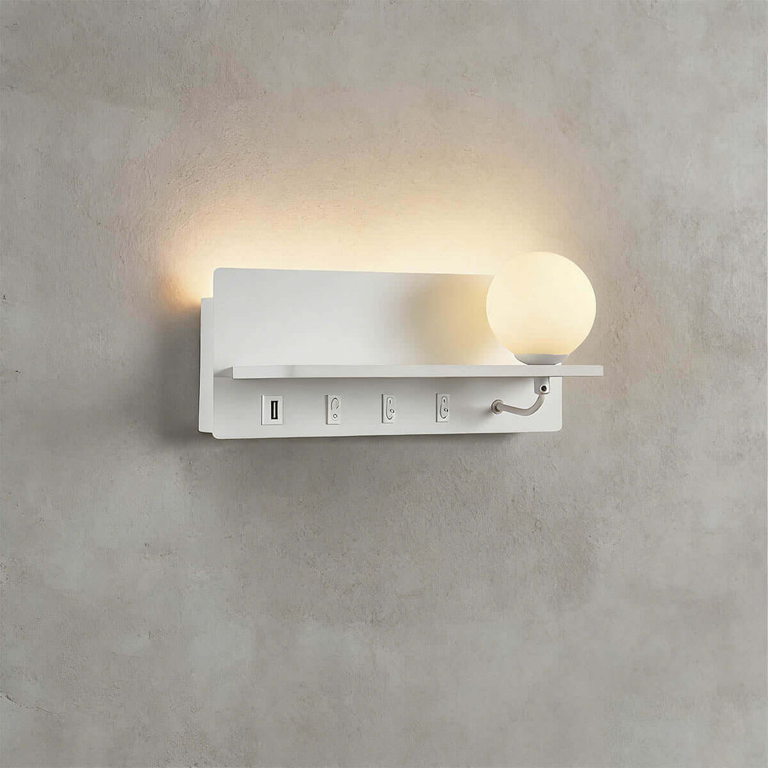 Veyon Wall Light – American Minimalist LED Reading Lamp with Shelf