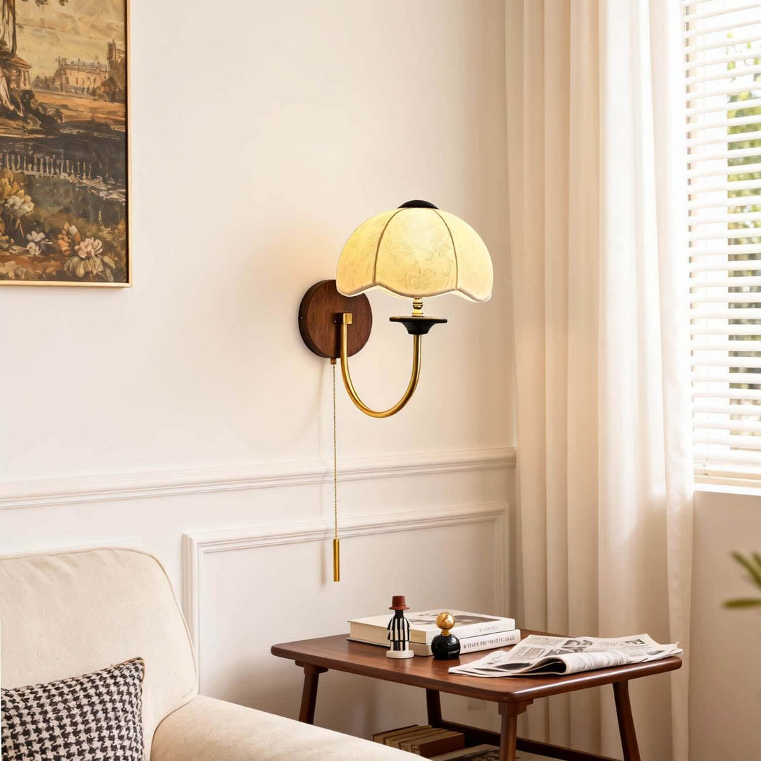 Vilano Wall Light – Classic Vintage French Fabric Sconce