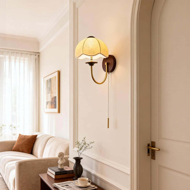 Vilano Wall Light – Classic Vintage French Fabric Sconce